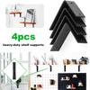 4 Pieces Wall Shelf Brackets for Shelves,90 Degree Metal Wall Support Corner Brace,Heavy Duty Shelf Supports, L Shape Right Angle Bracket  (150x250mm)