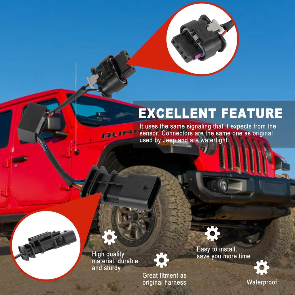 Z-LKR-OEM Locker Sensor Bypass Harness Replacement for Jeep Wrangler JL/JLU and Gladiator JT Rubicon 18-23