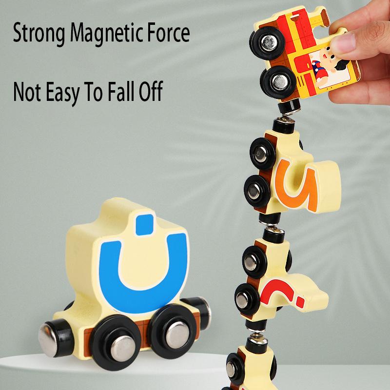 Деревянный магнитный поезд — фото 5