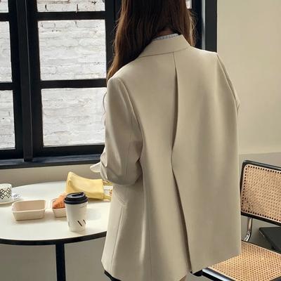 Sacou Dama Oversize Casual Larg Culoare Uni Jachetă Costum Toamnă