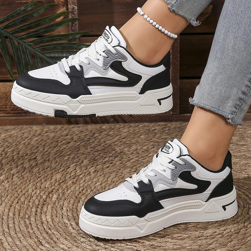 Fashion Mix Color Platform Sneakers Women 2025 Autumn Lace Up Thick Bottom Vulcanized Shoes Woman Mesh Breathable Running Walking Shoes