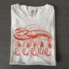 Mermaid Red Lobster Graphic Tee, Fantasy Ocean Shirt, Coastal Beach Life, Summer Vacation Tee