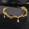 Luxury Rhinestone Tiaras Headbands for Women Leaf Crystal Crown Headdress Bridal Wedding Hair Jewelry Accessories