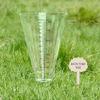 Clear Plastic Cone Rain Gauge Innovative Starter Gardening Plant Growing