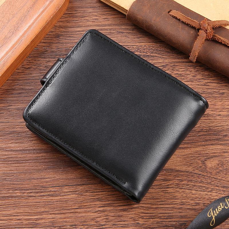 Men's Vintage PU Leather Wallet with Multi-Card Slots and Zipper Coin Pocket