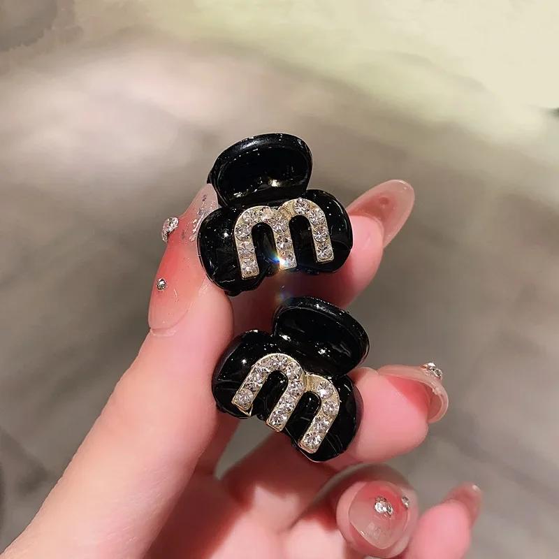 Korean 2pcs Rhinestone Small Broken Hair Clips Girls Sweet Forehead Clip Grab Women Girls Shiny Headdress Hair Accessories