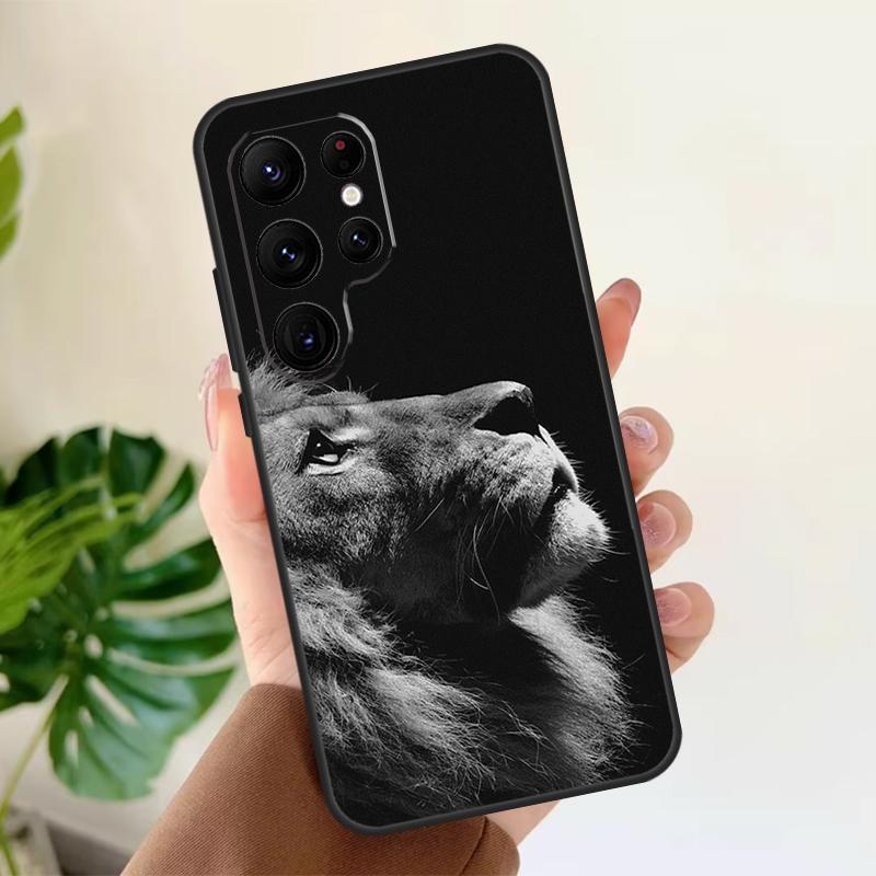 Animal Lion Tiger Soft Case For Samsung Galaxy S21 S22 S23 S24 S25 Ultra S9 S10 Plus S20 FE S24 FE Phone Cover