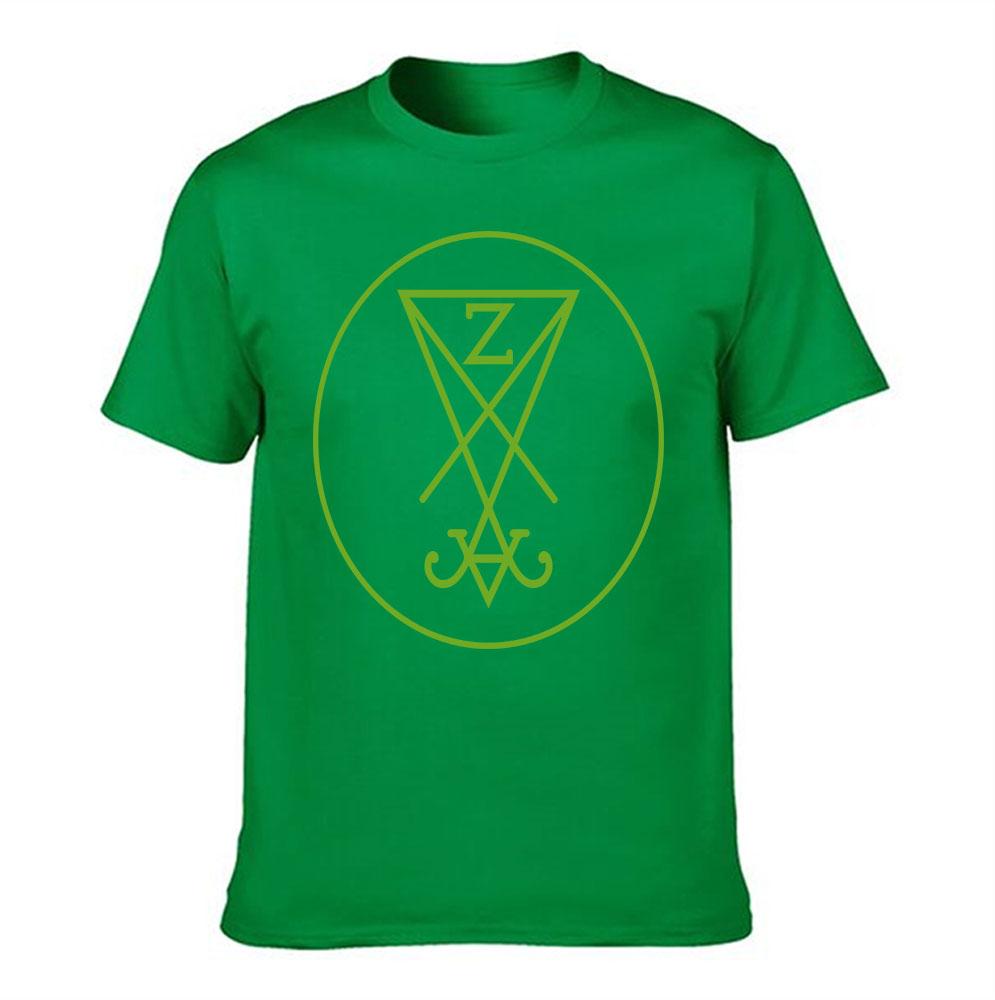 Unisexs Cotton Tshirt With Green Geometric Z Pattern Casual Crew Neck Short Sleeve Tee For Daily Wear Streetwear Style Top
