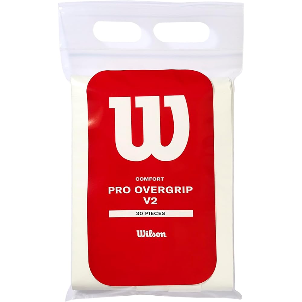 Wilson Pro Overgrip V2.0 White 30 Pack Tennis Badminton Grip Tape