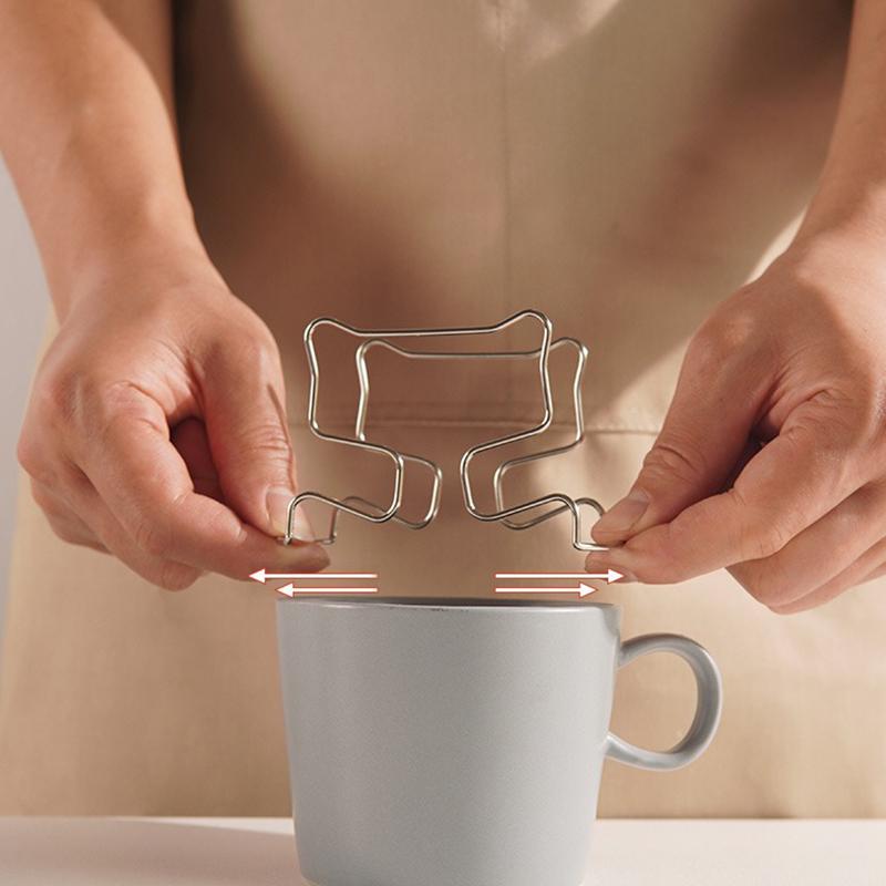1/3/5pcs Coffee Drip Filter Bag Holder Reusable Stainless Steel Drip Bag Holder Coffee Cup Dripper Filter Paper Bag Shelf KFQJ03
