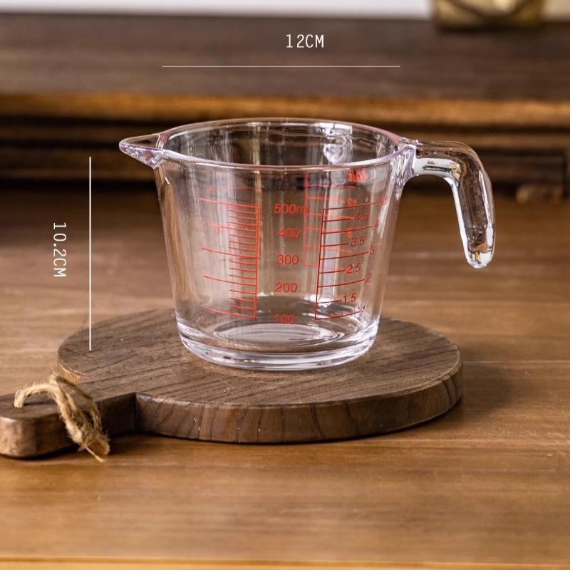 Kitchen Large Capacity Flour Measuring Cup Heat Resistant Glass Milk Scale Cup Egg Liquid Cup