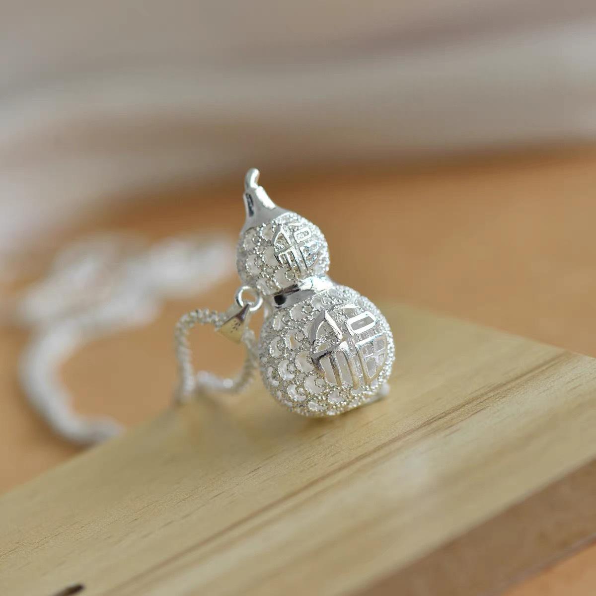 

S999 Серебряный кулон в форме полой тыквы, модный тренд, подвеска с пожеланиями для мужчин и женщин, привлекающая богатство, Nafu Light Luxury