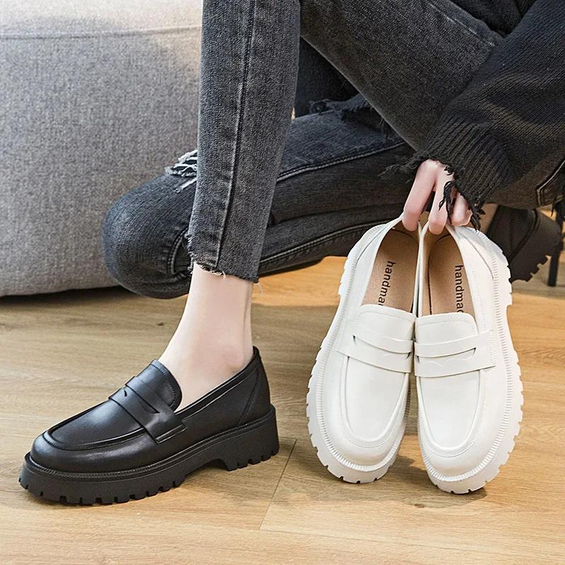 Platform Shoes Women's Loafers 2024 Luxury Pumps Shoes Woman Sneakers Wedges Designer Heels Leather Party Footwear Large Size