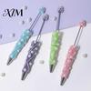 Handmade Craft Supplies for Adults DIY Beadable Pen, Bling Rhinestones And Faux Pearls Beaded Fancy Rhinestone Pens Girls Black Ink Ballpoint