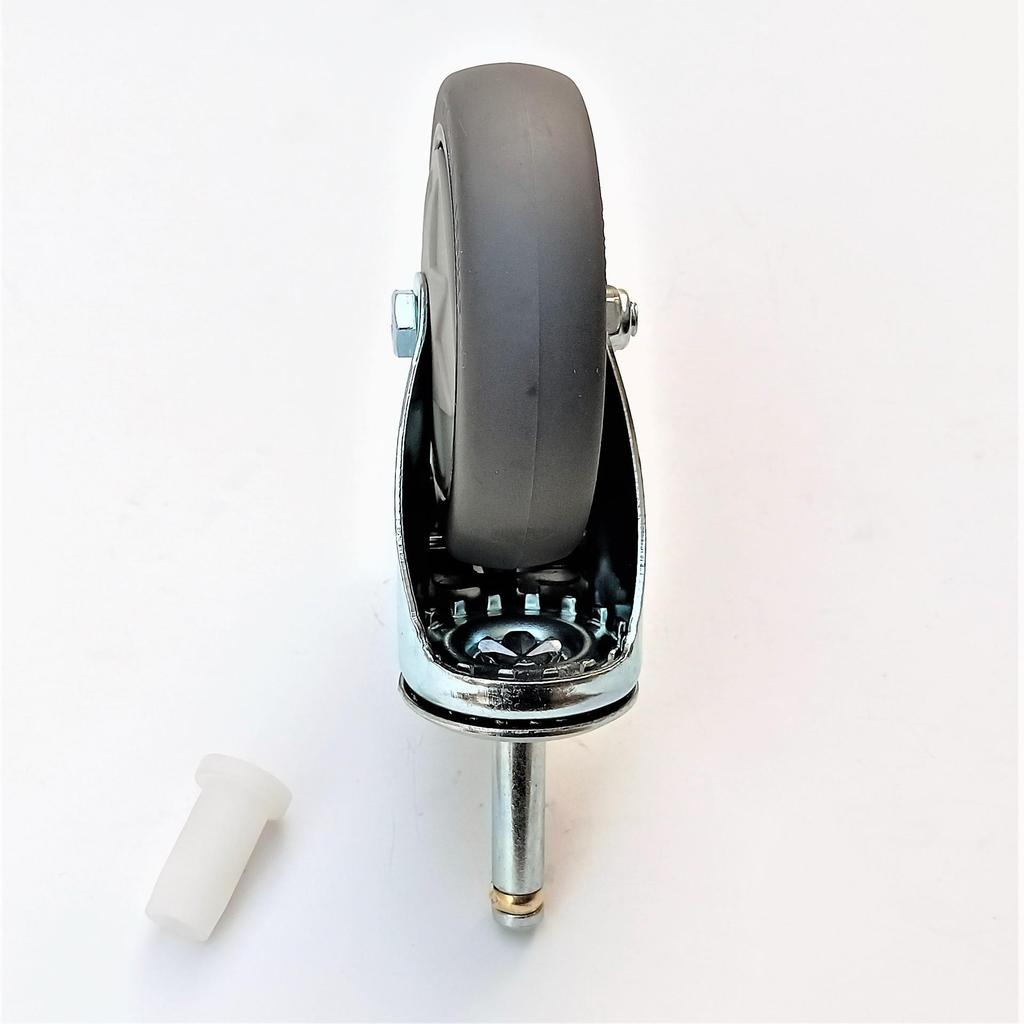 4-Inch Silent Swivel Caster with Brake - Medium TPR High-Grade Elastic Wheel for Dining Cars