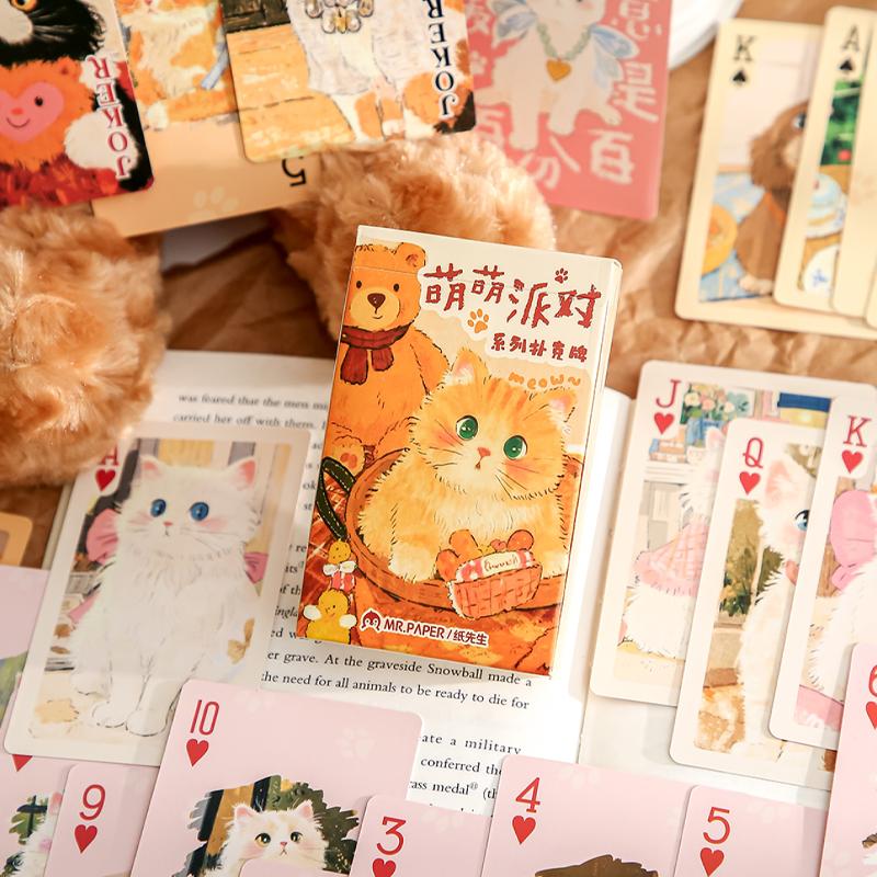 55Sheets/box Cartoon Cute Party Series Playing Fun Cards Board Games Entertainment Poker