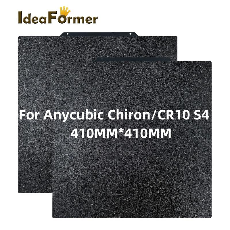 Für Anycubic Chiron 410mmx410mm beidseitiges Federstahlblech PEI-Blech für CR-10 S4/Voron 400 Bauplatte 3D-Drucker Teile