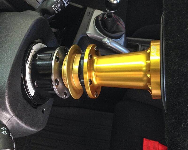 ZS Lenkrad Schnellverschluss Lenkradnabenadapter Verbessertes Aluminium Rennkit (Schwarz-101mm)