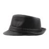 PU Leather Gift Fedoras  for Middle-aged and Elderly Autumn and Winter Outdoor Leisure Gentlemen Jazz Hat for Men Panama Hat