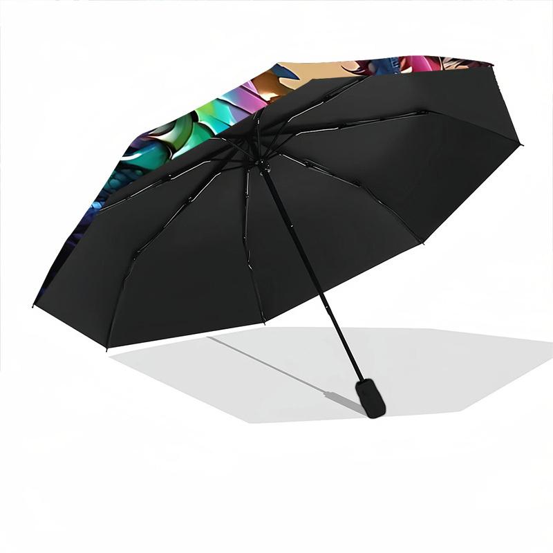 1pc Dragon Fantasy Automatic Folding Umbrella, Sturdy And Durable Automatic Folding Umbrella with 8 Ribs, Convenient for Outdoor Use189