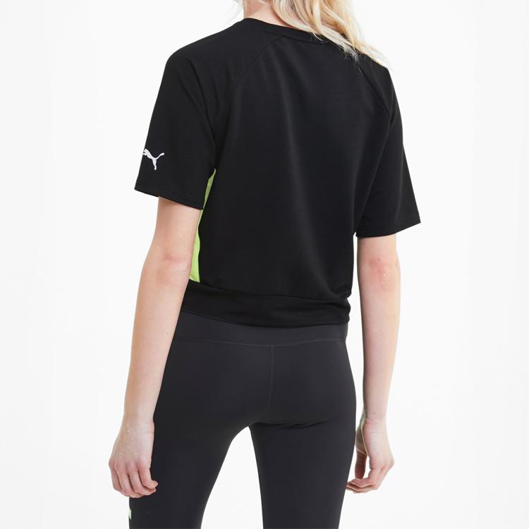 Puma Modern Sports Short Sleeve T-Shirt Women Tops Black 585291-01