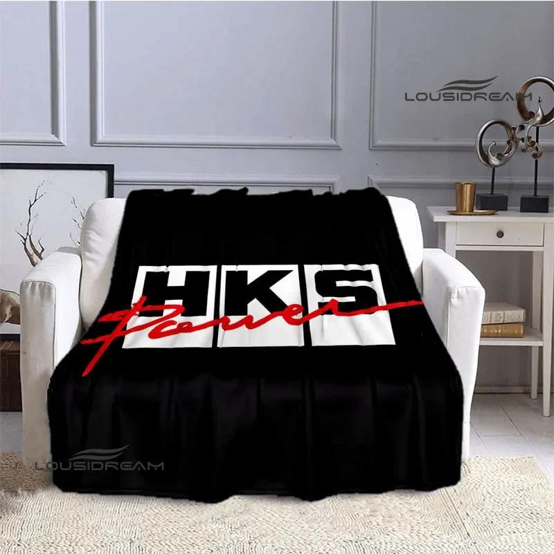 HKS Rennwagen Logo bedruckte Decke Flansch Warme Decke Weiche und bequeme Decke Überwurf Bettwäsche Geburtstagsgeschenk