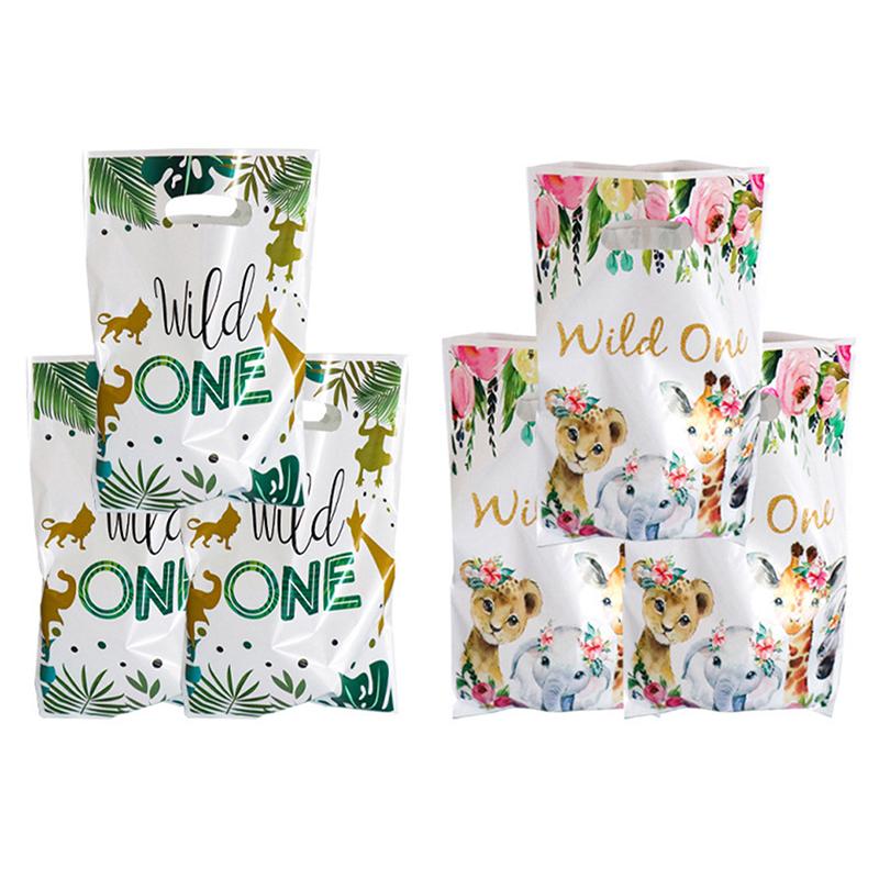 

10шт животное конфеты Подарочная сумка Woodland Jungle Wild One Birthday Party Baby Shower