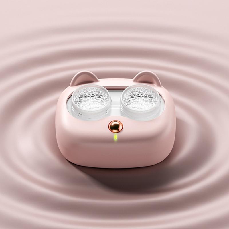 Portable Contact Lenses Cleaner Auto Vibration Machine Self Cleaning Washer Daily Use Container Soak Storage