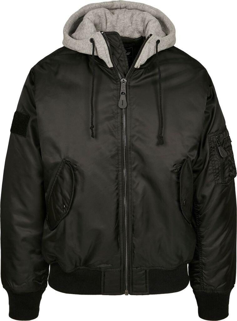 Winter Jacket Brandit MA1 Sweat Hooded Jacket Black-grey