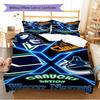 Name Custom Vancouver Canucks Logo Pattern Bedding Set Quilt Cover Pillowcase Home Decor Gift (1 * Duvet Cover + 2 * Pillowcase, Without Core)