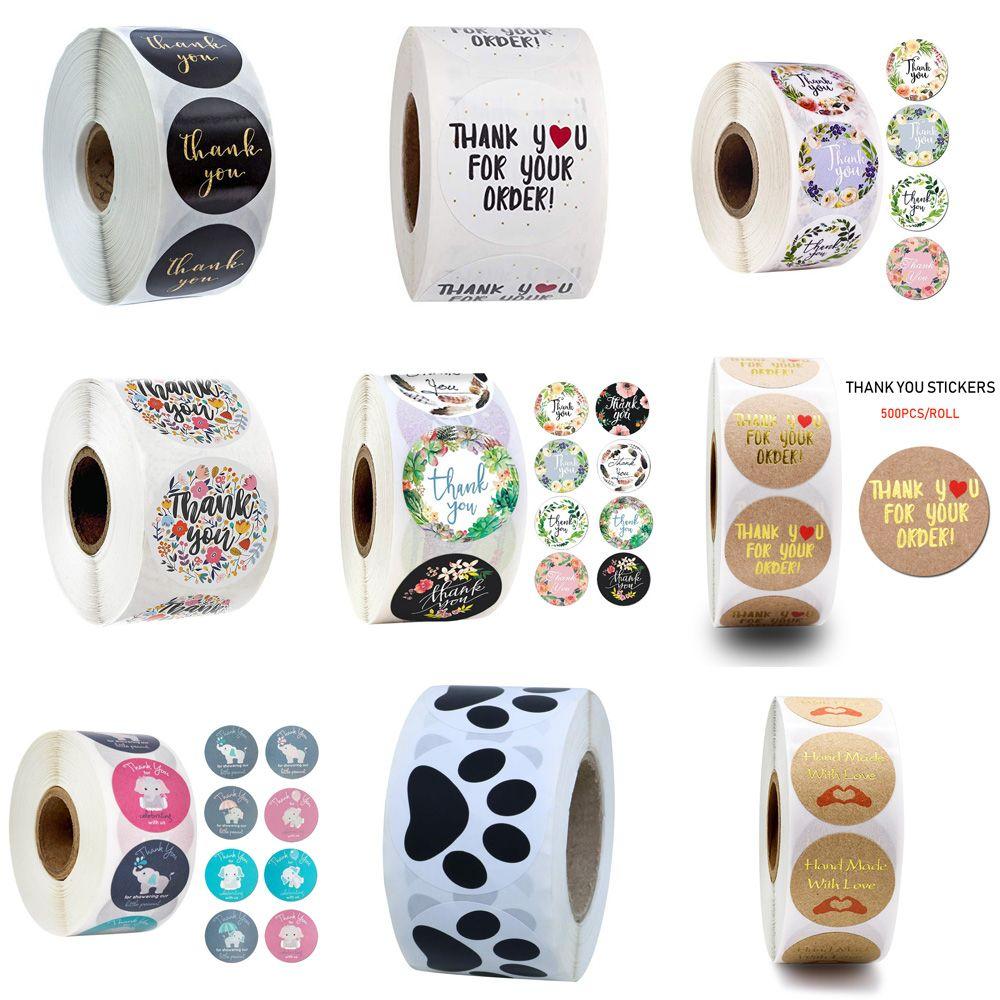 Rola Etichetă Pachet Mulțumesc Autocolante Mulțumesc Autoadezive Sigilare Artizanat Cadou Autocolant Hârtie