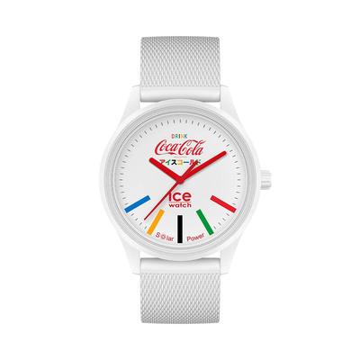 Ice Watch Team White Medium 019619 Clock Watch Unisex Ice Solar Solar Cell Solar Coca-Cola & [COCA-COLA & ICE-WATCH] Men's