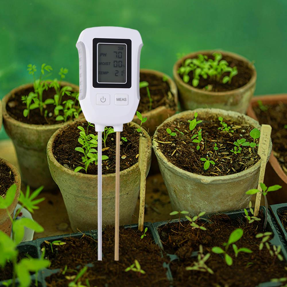 3 in 1 PH/Moisture/Temperature Meter Digital Display Soil Humidity Detector Flower Plants