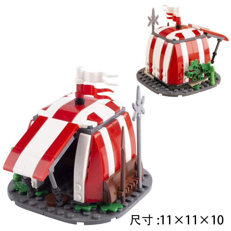 Medieval Castle Military Scene Roman Soldier Miniature Siege Weapon Small Particle Building Block Ornament Toy