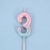 Gâteau d'anniversaire décoré, bougie numérique colorée interstellaire, bougie délicate de couleur bonbon pour enfants, numéro de 0 à 9, décoration de fête
