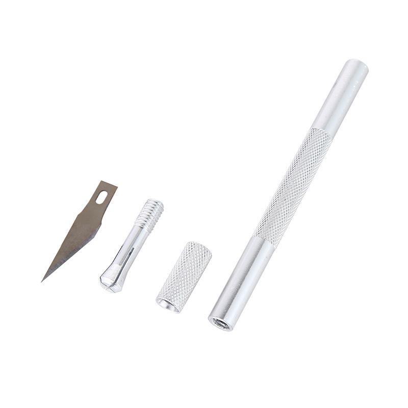 Engraving Non-Slip Metal Knife Kit + 40/10pcs #11 Blades Cutter Craft Knives for Mobile Phone PCB Repair Hand Tools