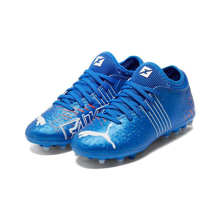 Puma Future Z 4.2 Mg Short Stud Artificial Turf Round Toe Lace-Up Match Training Fit Low Top Kids Soccer Shoes Kids Soccer Shoes Blue 106507-01