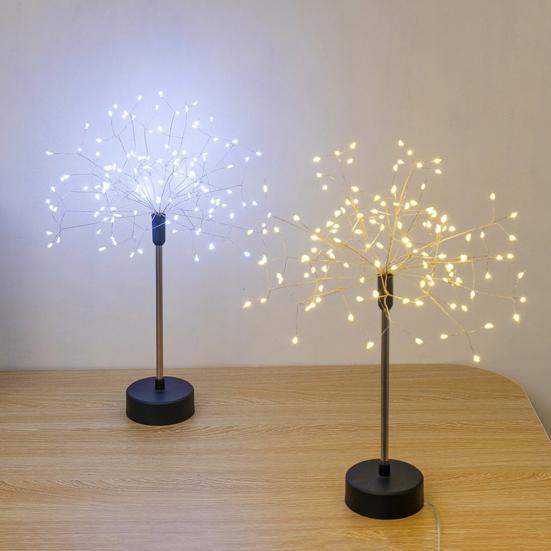 LED Starburst Table Lamp 120 Lights USB Fairy Lights Elegant Desk Lamp for Home Decor Wedding Centerpiece Lighting