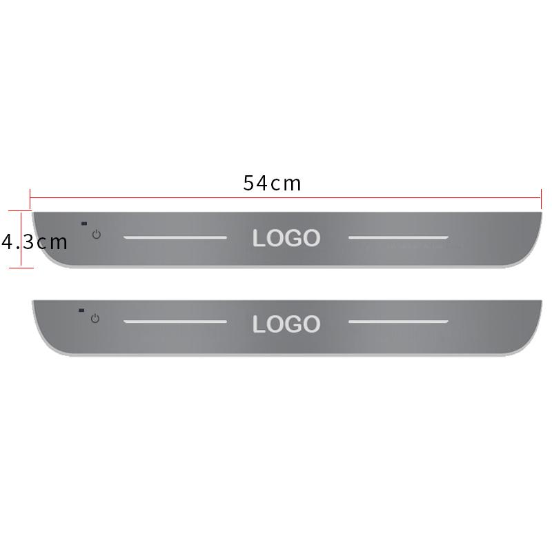 Customized For Toyota GR SPORT RAV4 YARIS CHR HILLIX Car Welcome Door Illuminated Sill Light Logo Lamp LED Car Pedal Decoration