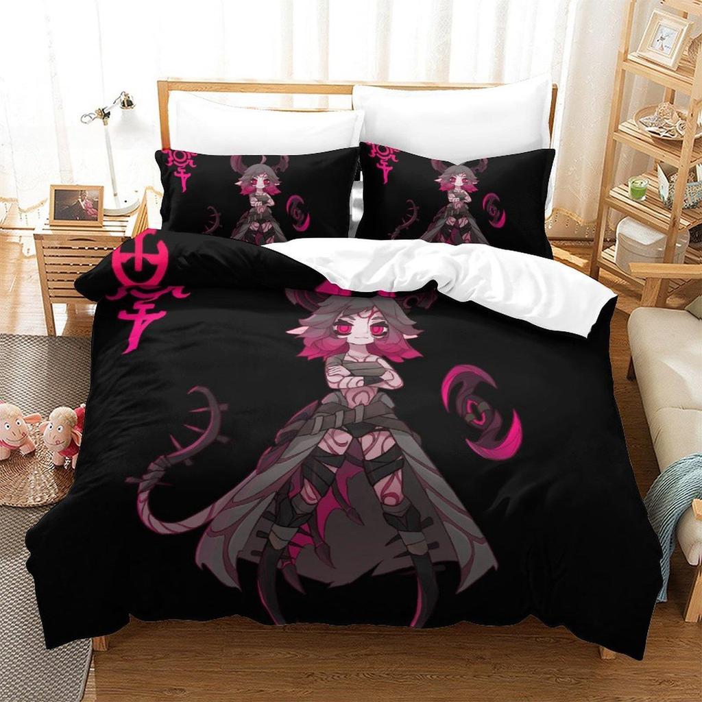 Soulfire Demons Bedding Set Single Twin Full Queen King Size Bed Set Adult Kid Bedroom Duvet Cover Sets 3D Anime Bed Sheet Set
