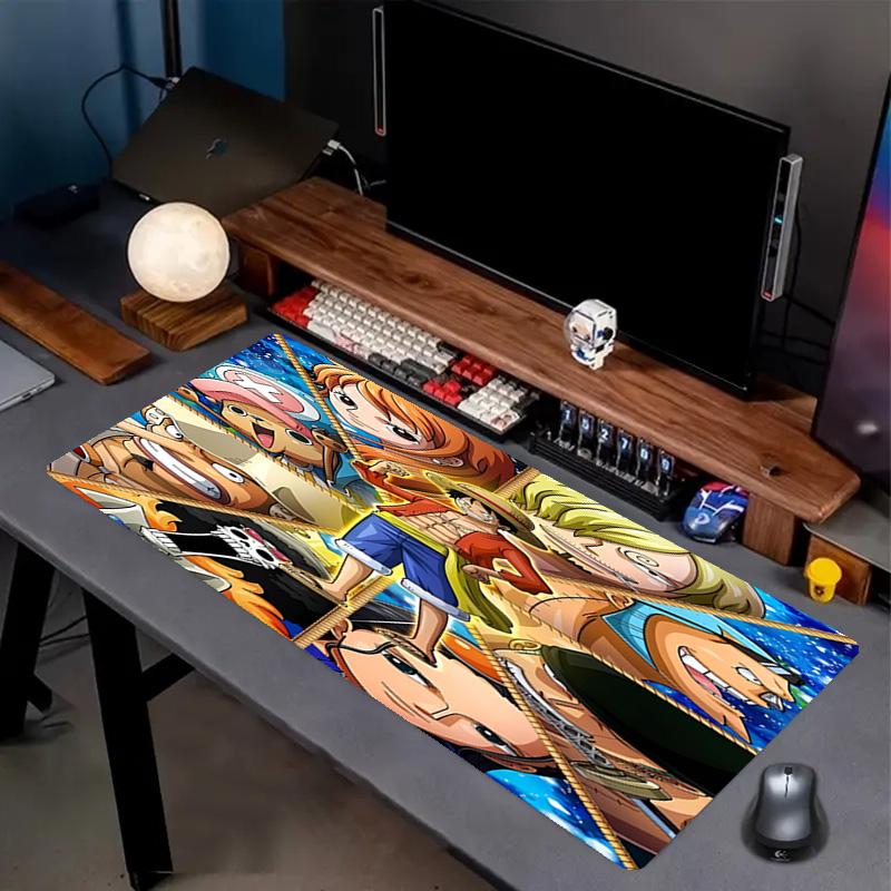 One Piece Print Mouse Pad, Anti‑Slip Desktop keyboard Mat, for PC Laptop Gaming Working Daily Use, Cool Festival Surprise Gift