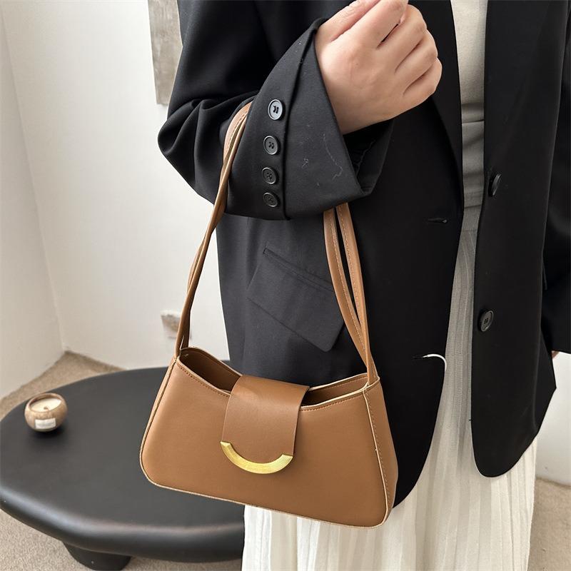 Premium Sense Versatile Armpit Bag Solid Color Spring New Simple Handbag Versatile Fashion Niche Shoulder Bag