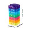 Large Capacity Rainbow Pill Organizer 4 Times a Day Vitamin Container  Fish Oils