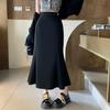 Spring 2025 Women's High-Waist A-Line Fishtail Midi Skirt