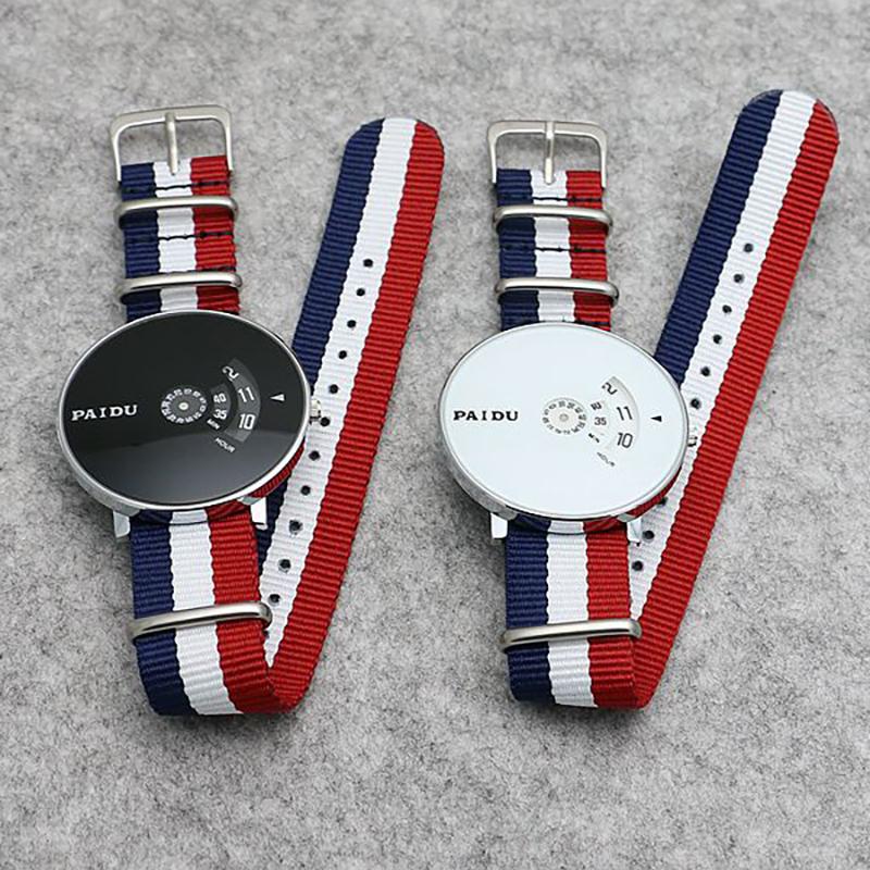 New Minimalist Style Quartz Watch Casual and Fashionable Multifunctional Student Style Leather Canvas Women's Watch