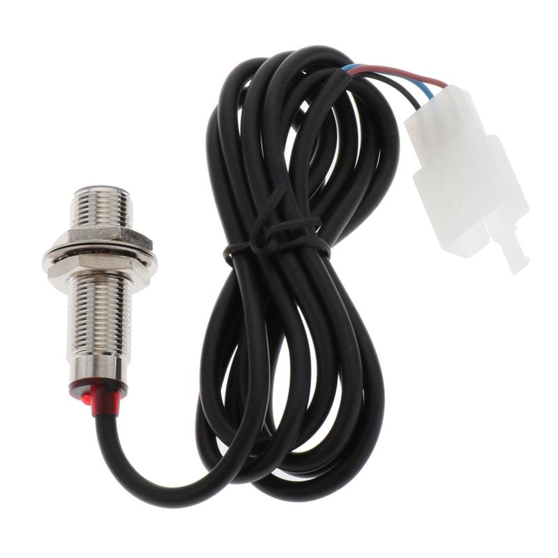 Digital Odometer Sensor W/ Magnet for Motorcycle Speedometer 12V Motorcycle Speedometer Cable Sensor Case Digital Odometer 85cm