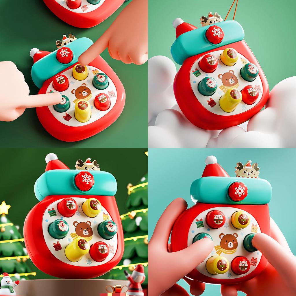 Christmas Sock Whacamole Kids Educational Interactive Toy For Early Learning