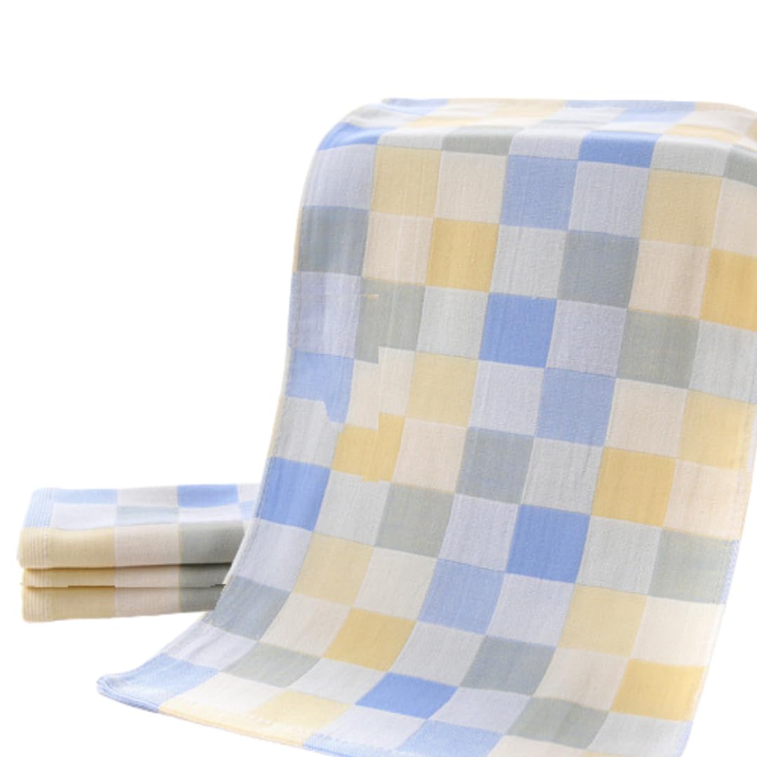 

BEAU LLASSANA Большая марлевая ванна 70 см х Набор идеальный подарок для младенцев и детей полотенца, 140 см, 3, Хлопок, Впитывающий, Нежный к коже, Тонкий, (Синий, синий