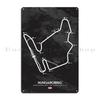 HUNGARORING HUNGARY TRACK MAP FLAG Hungaroring Grand Prix Circuit Metal Create Wall Decor Custom Design Pub Tin Sign Poster