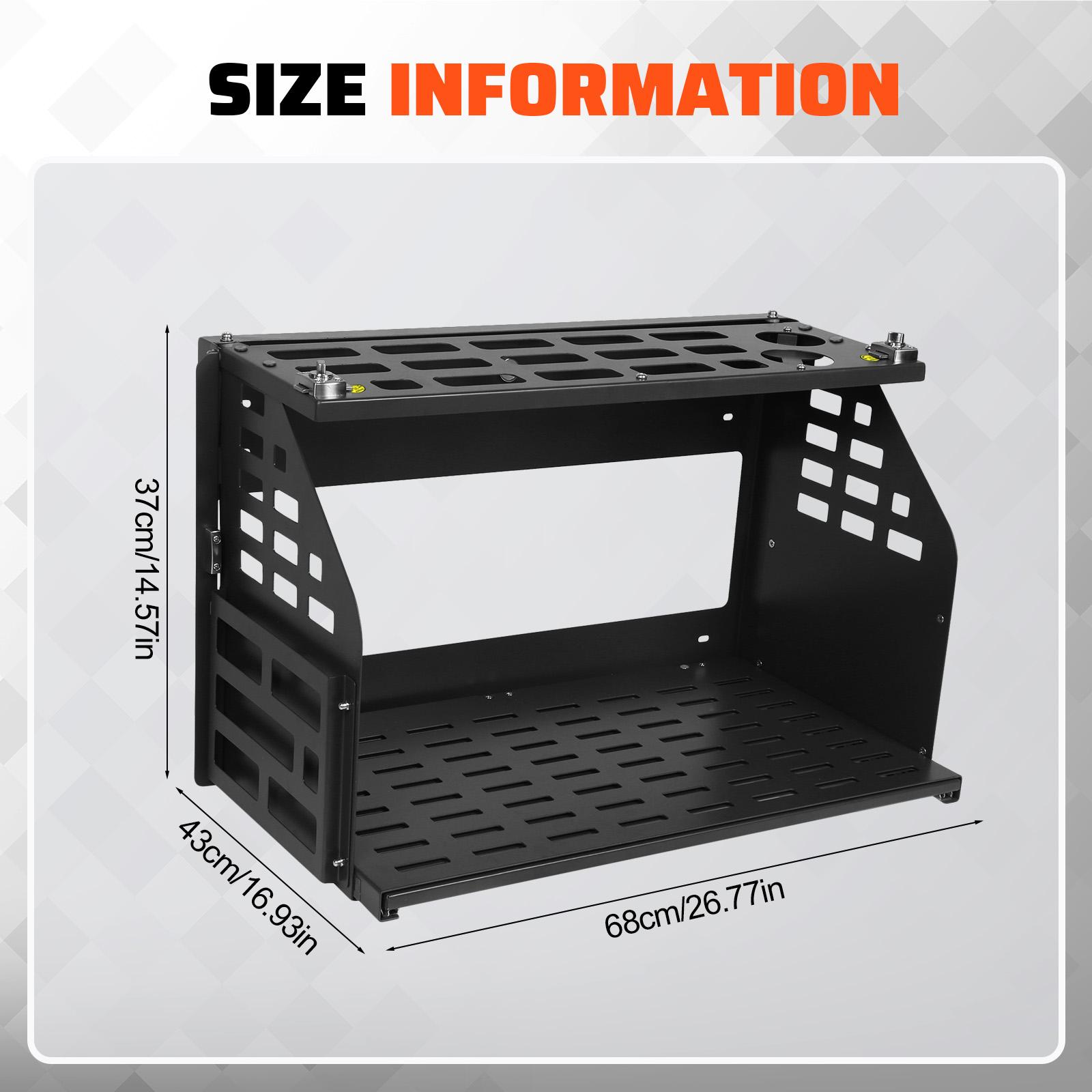 

For Ford Bronco 21-24 Off-Road Tailgate Storage Rack Outdoor Travel Foldable Panel Folding Workbench Car Rear Door Storage Table BLACK